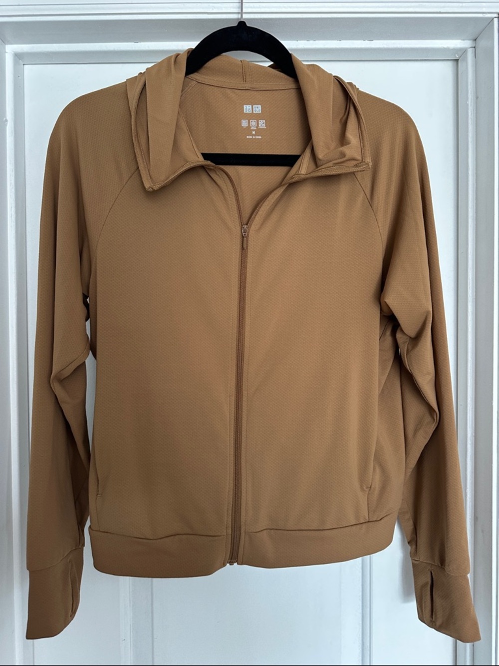 Uniqlo Hooded Zip Jacket - Camel Brown